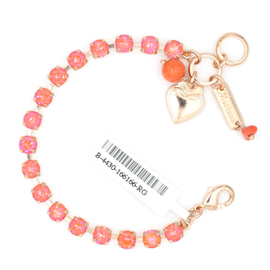 Sunset Sunkissed 6MM Crystal Bracelet in Rose Gold - MaryTyke's