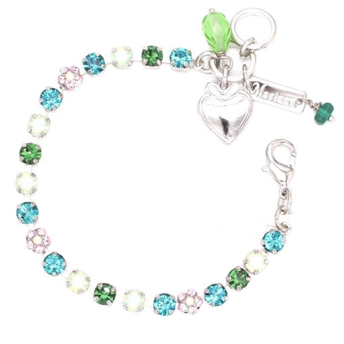 Ivy Collection Petite Crystal Flower Bracelet - MaryTyke's
