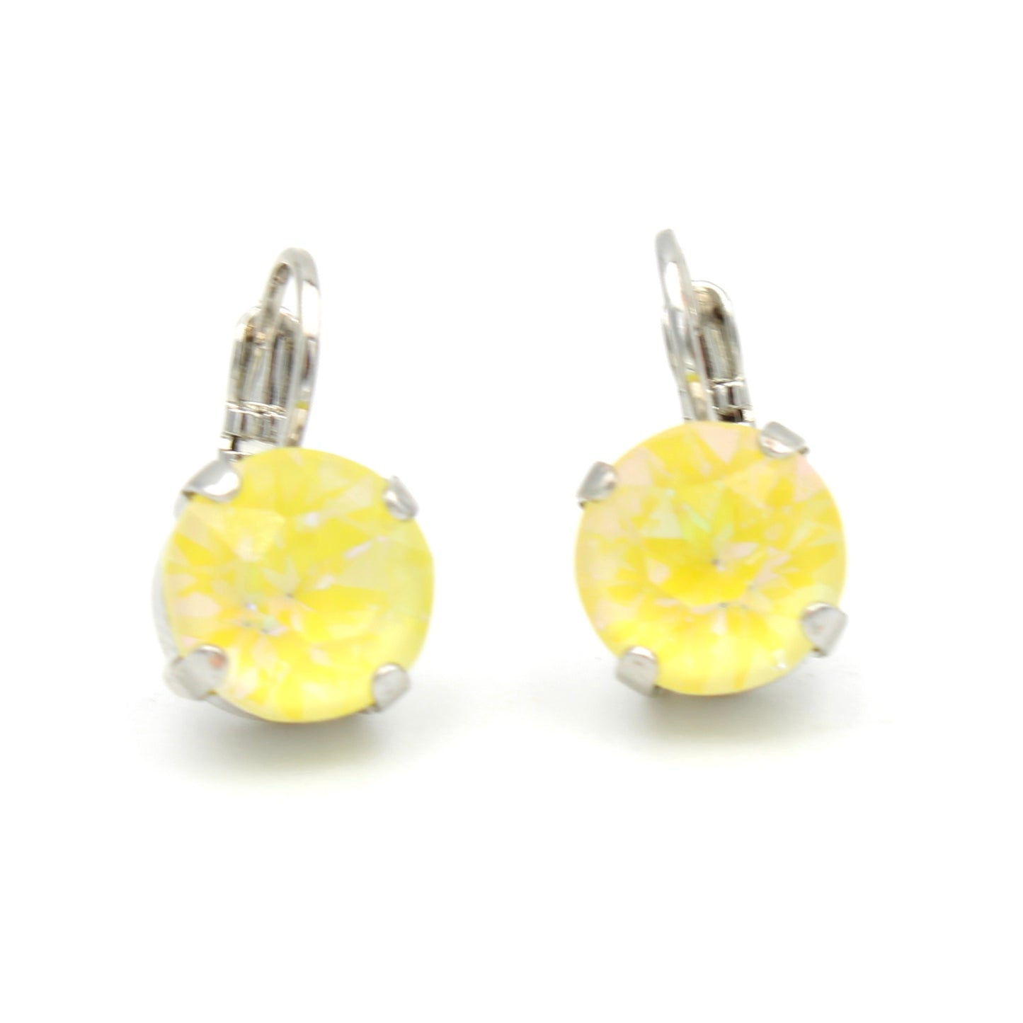 Sunshine Sunkissed 10MM Round Crystal Earrings - MaryTyke's