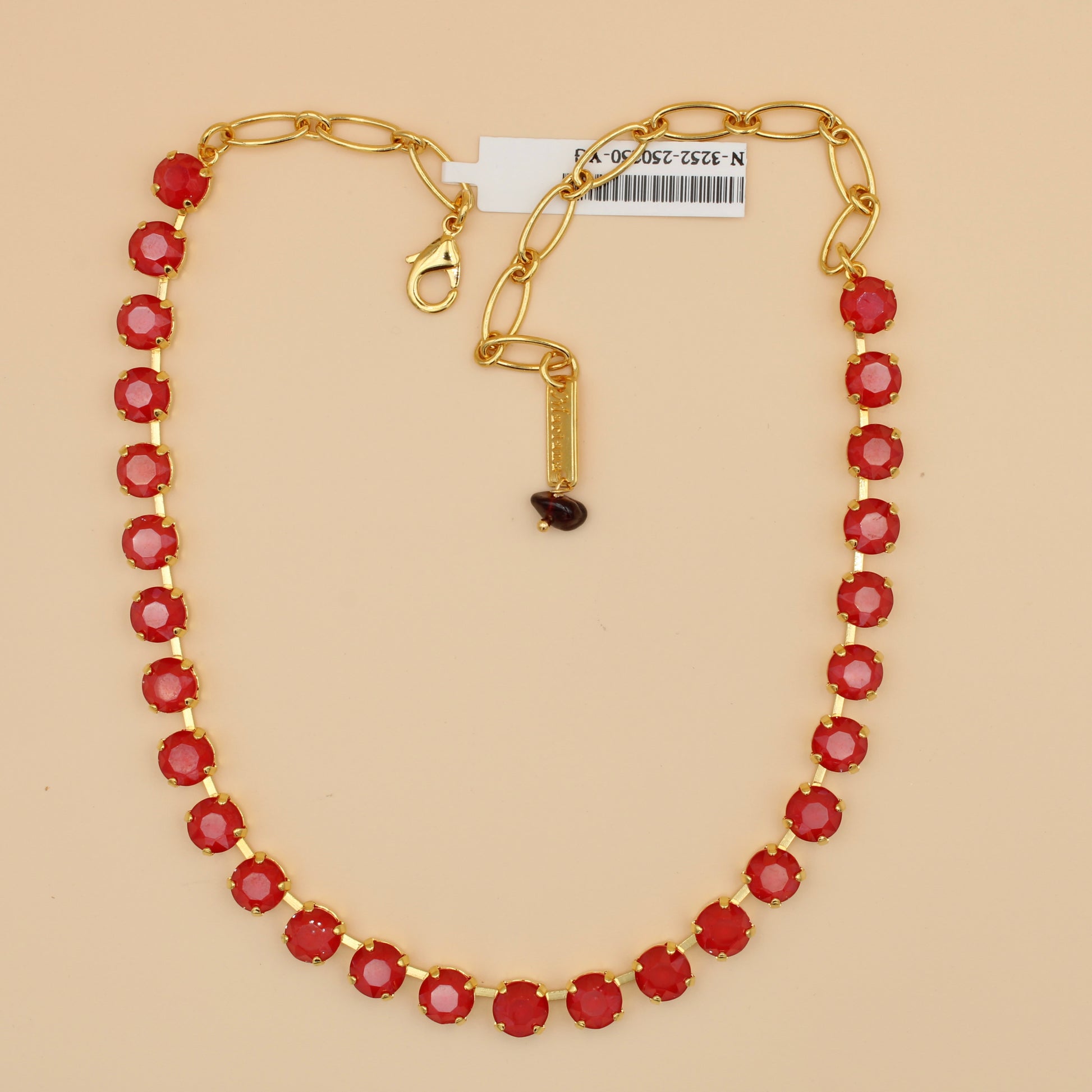 Royal Red Must Have Everyday Necklace in Yellow Gold - MaryTyke's