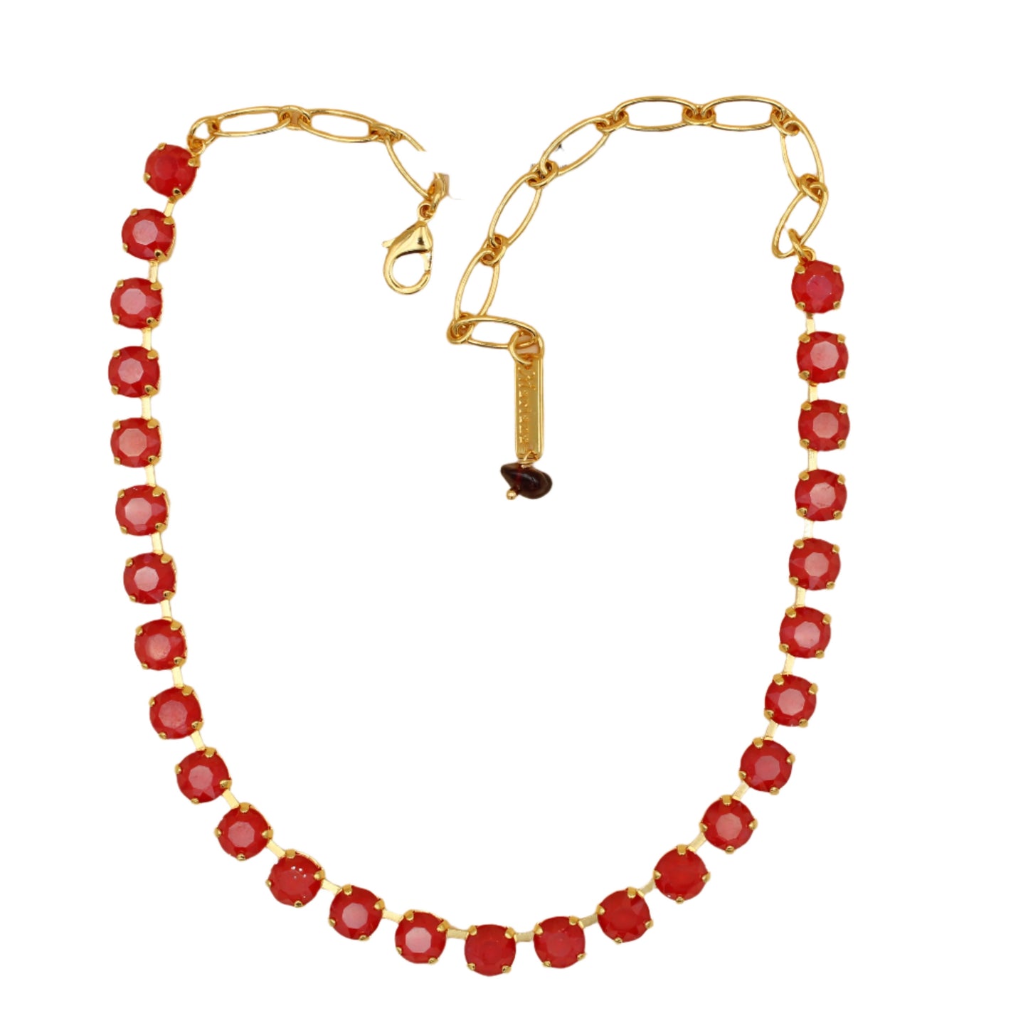 Royal Red Must Have Everyday Necklace in Yellow Gold - MaryTyke's