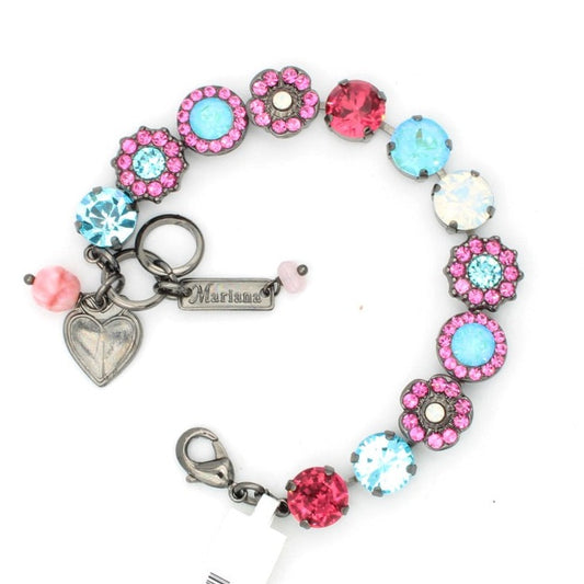 Banana Split Collection Lovable Mixed Element Crystal Bracelet in Gray - MaryTyke's