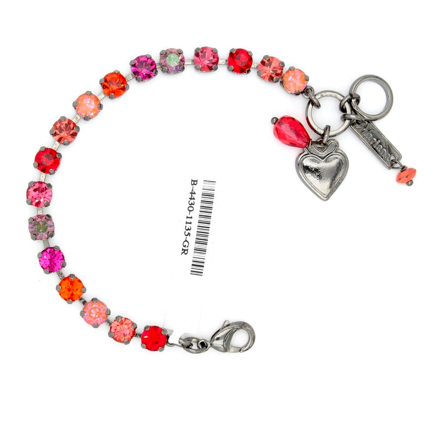 Hibiscus Collection Petite Crystal Bracelet in Gray
