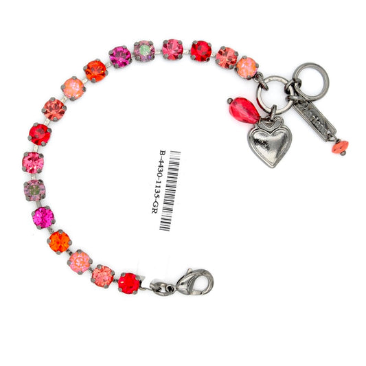 Hibiscus Collection Petite Crystal Bracelet in Gray - MaryTyke's