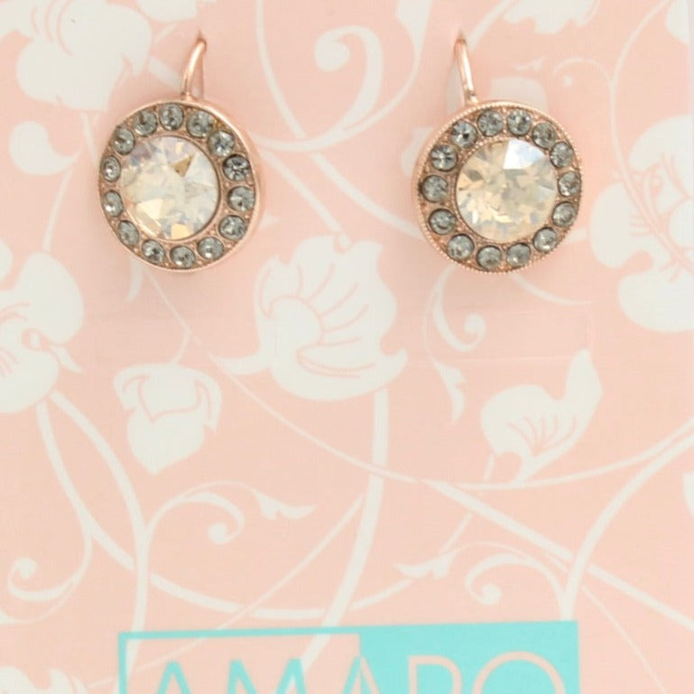 Golden Shadow Round Earrings in Rose Gold - MaryTyke's