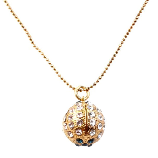 Ocean Sphere Pendant Necklace in English Gold - MaryTyke's
