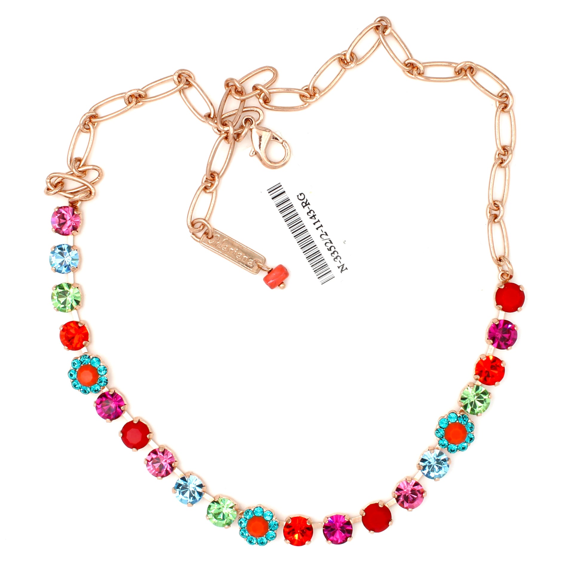 Rainbow Sherbet Collection Must Have Flower Necklace in Rose Gold - MaryTyke's