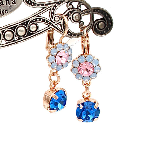 Kiss From A Rose Collection Crystal Drop Earrings in Rose Gold - MaryTyke's
