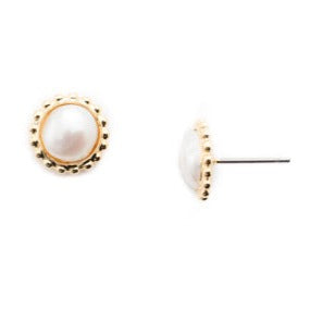 Gina Stud Earring in Bright Gold *POST* - MaryTyke's