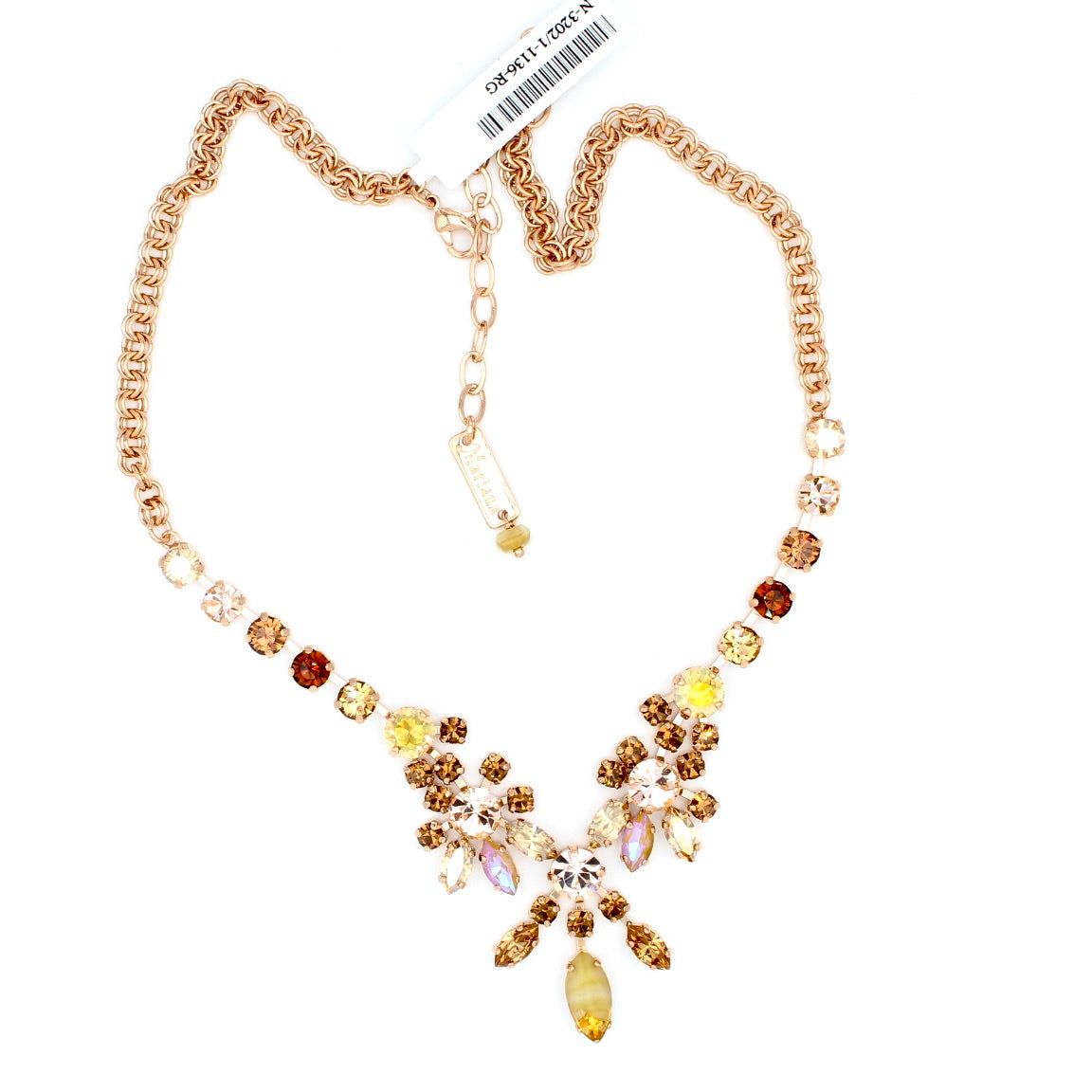 Chai Collection Must Have Round and Marquise Necklace in Rose Gold