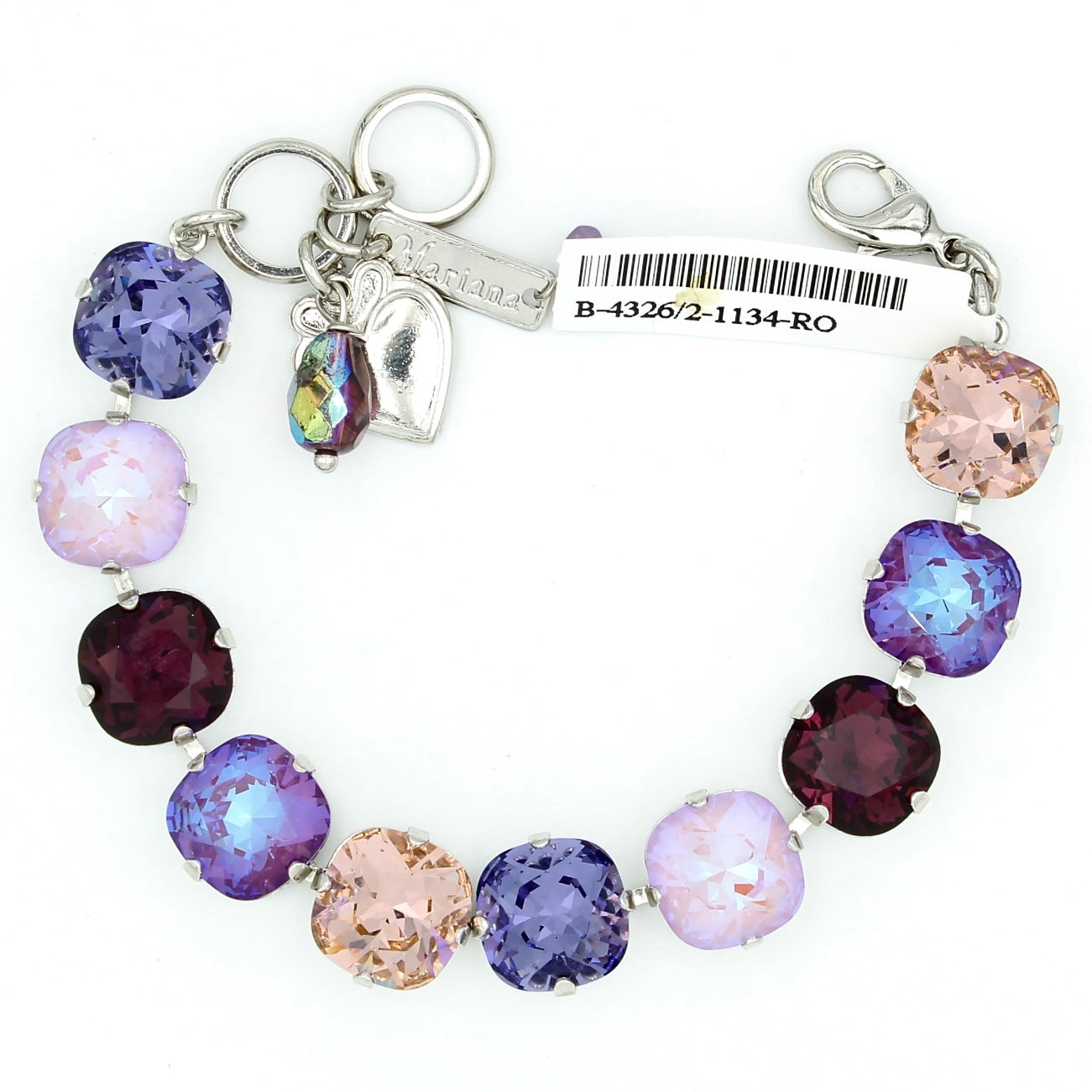 Wildberry Collection 12MM Square Crystal Bracelet - MaryTyke's