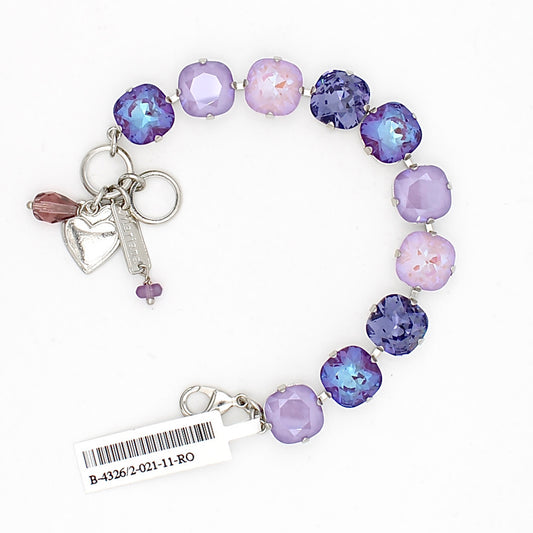 Purple Plum 12MM Square Crystal Bracelet - MaryTyke's