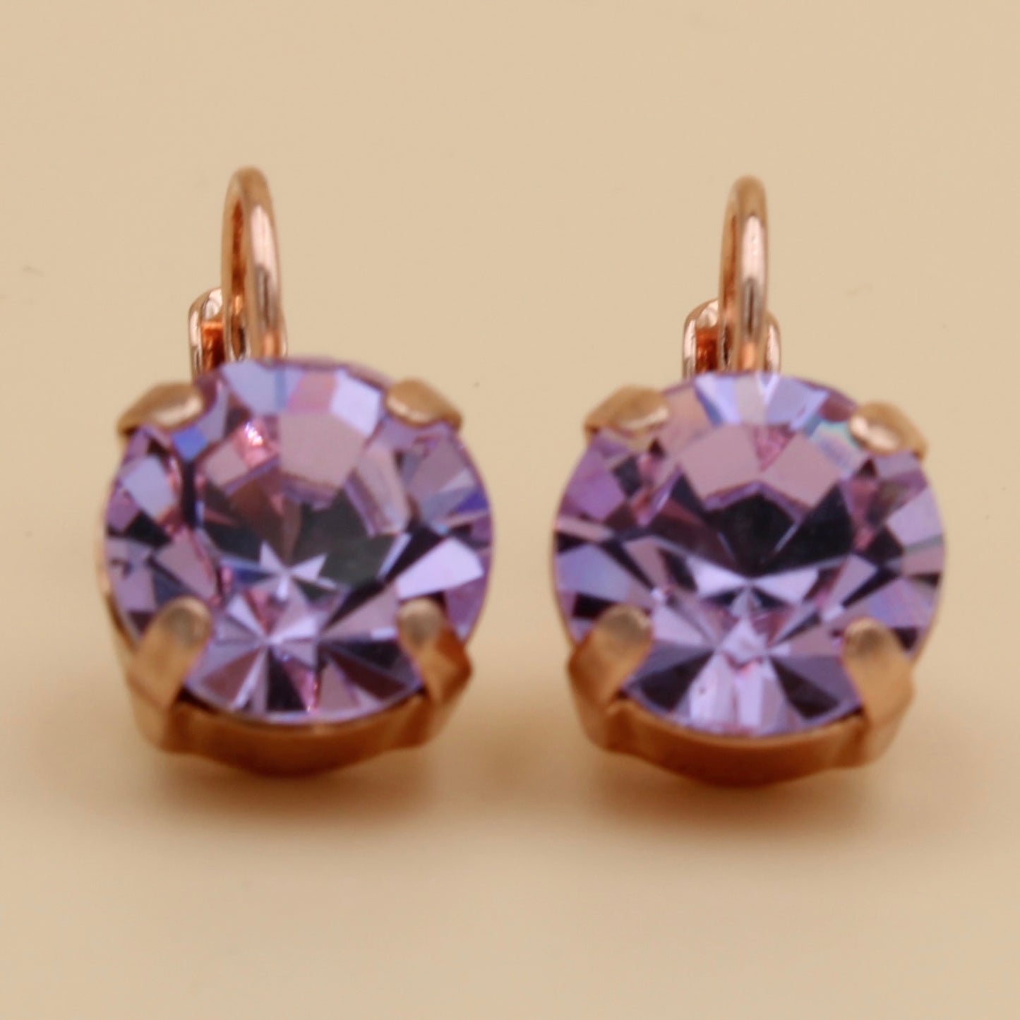 Violet Lovable Everyday Round Earrings in Rose Gold - MaryTyke's