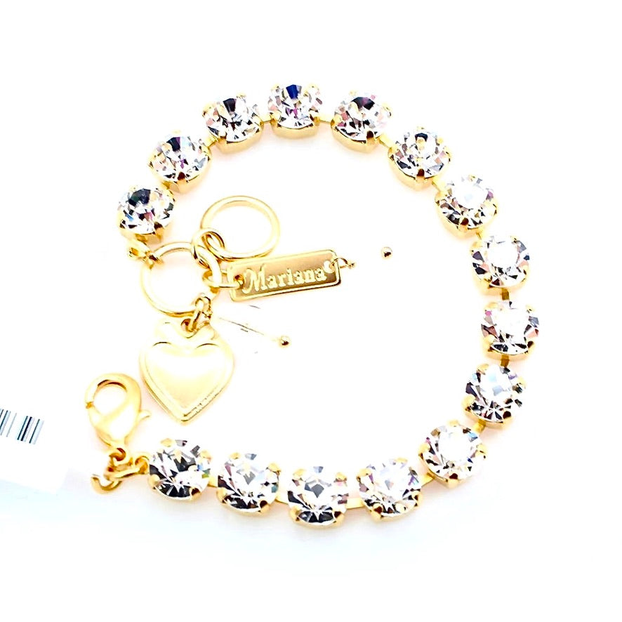 Clear Sparkly Must Have Everyday Bracelet in Yellow Gold