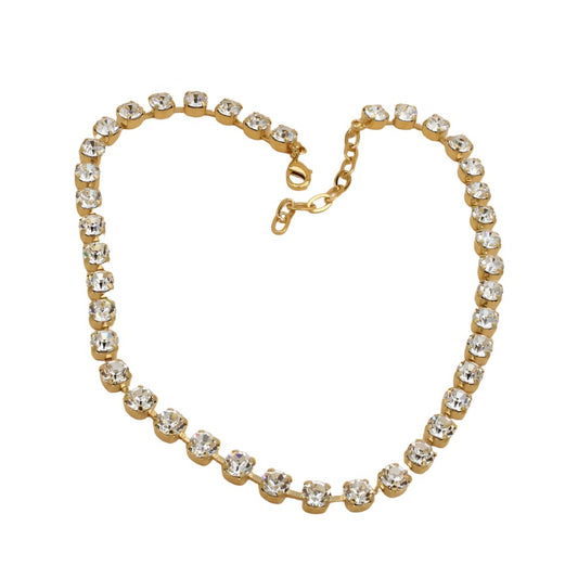 LaHola Clear 7MM Everyday Necklace in Yellow Gold - MaryTyke's