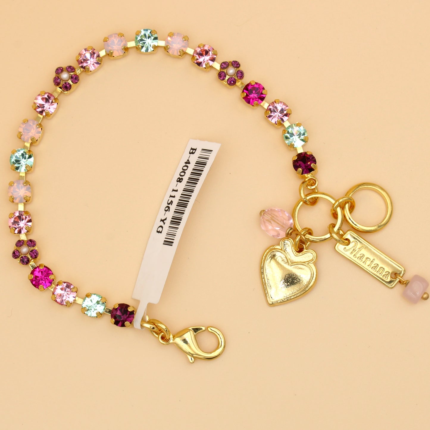 Enchanted Collection Petite Crystal Flower Bracelet in Yellow Gold