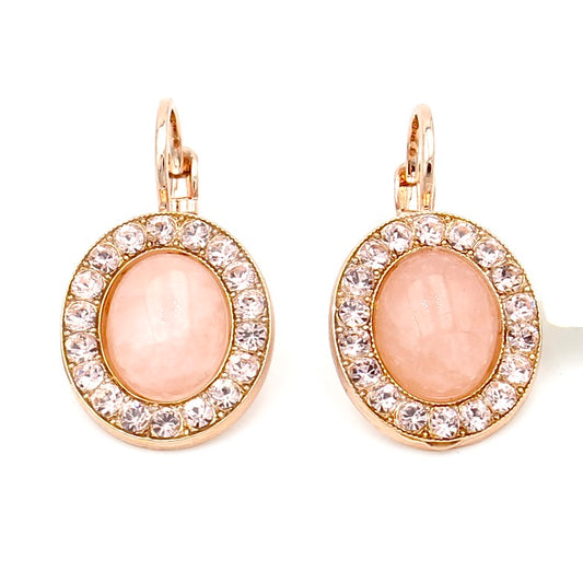 Love Collection Oval Cluster Earrings in Rose Gold - MaryTyke's