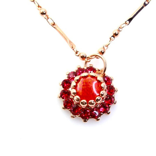 Firefly Crystal Pendant Necklace in Rose Gold
