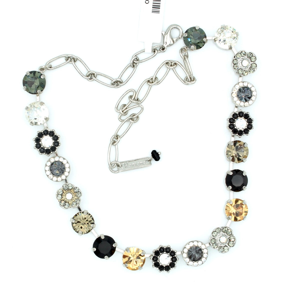 Black Orchid Lovable Crystal Necklace - MaryTyke's