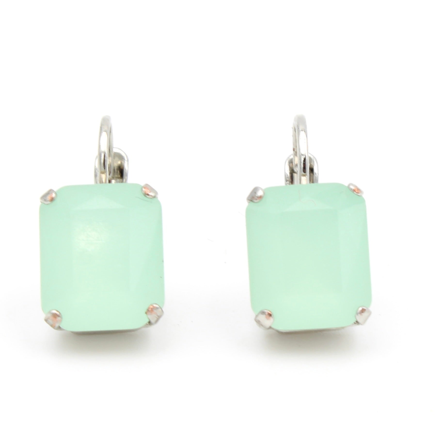 Seafoam Emerald Cut Rectangular Earrings - MaryTyke's