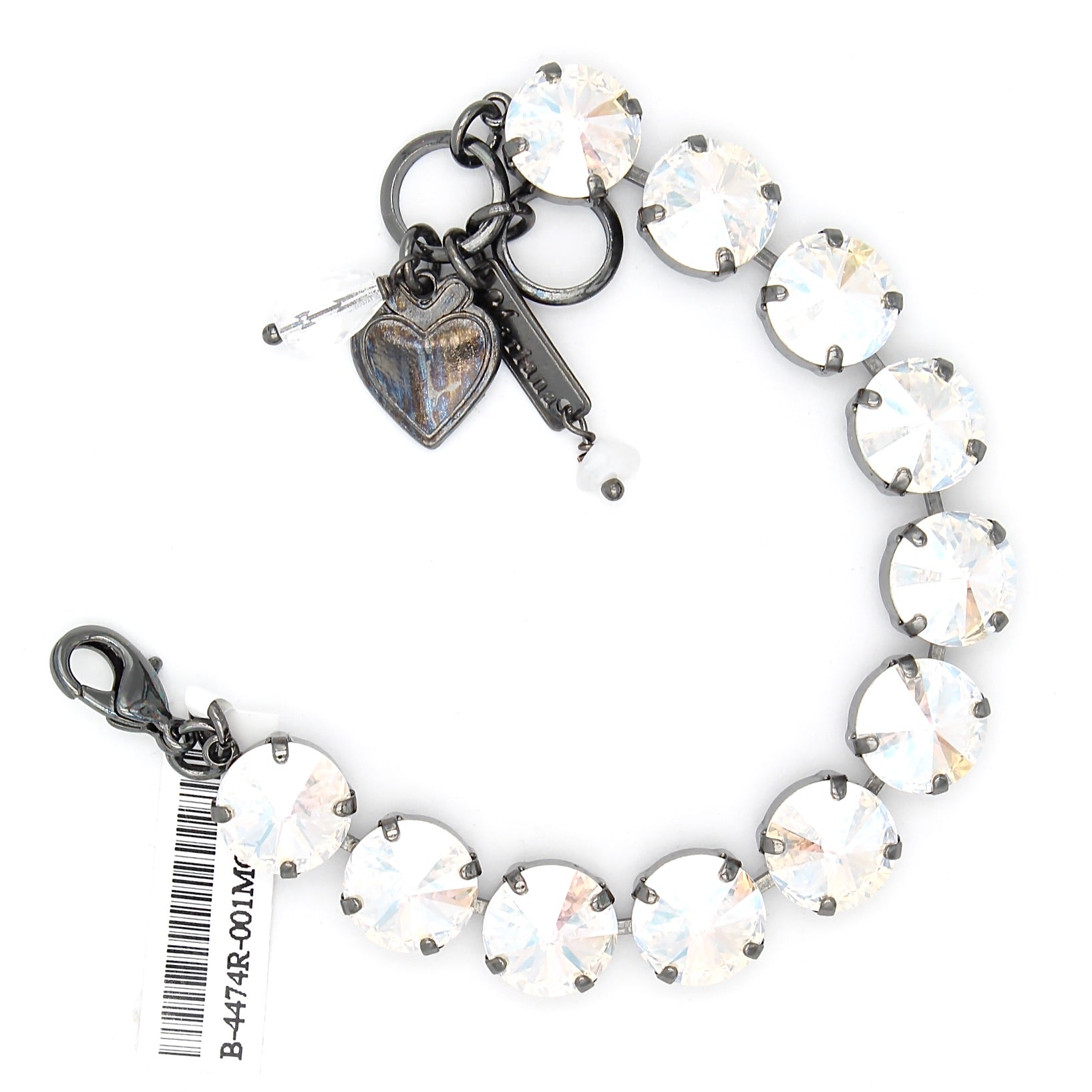 Crystal Moonlight Lovable Rivoli Bracelet in Gray Plating - MaryTyke's