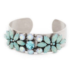 Sorrelli Floral Accent Crystal and Metal Cuff - MaryTyke's