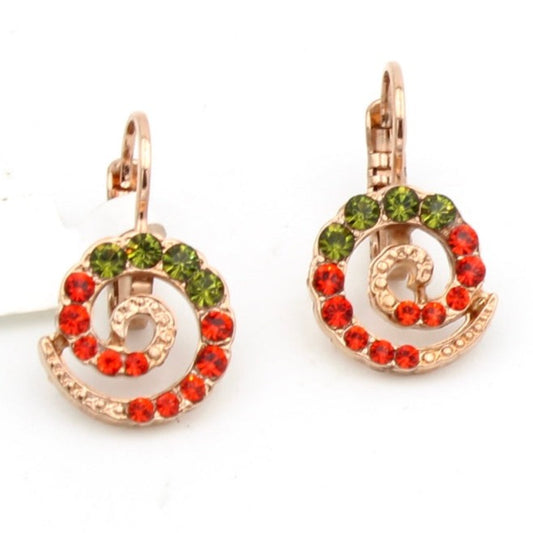 Tiger Lilly Swirl Earrings in Rose Gold - MaryTyke's