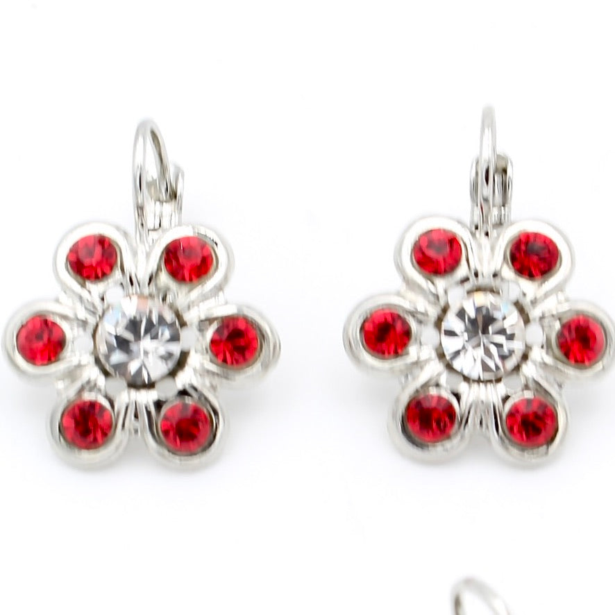 Patriot Collection Crystal Daisy Earrings - MaryTyke's
