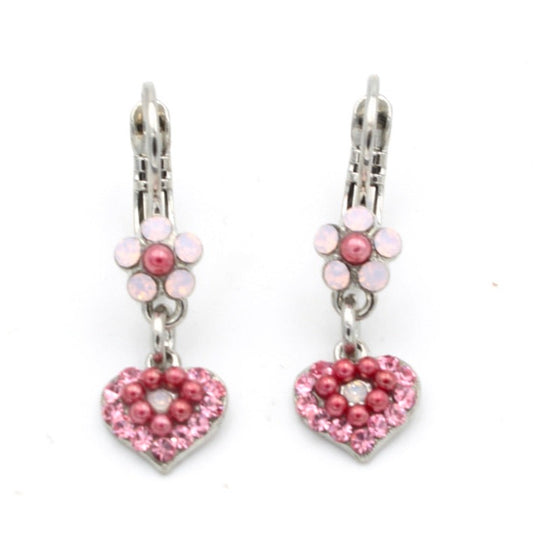 Antigua Collection Flower and Heart Earrings