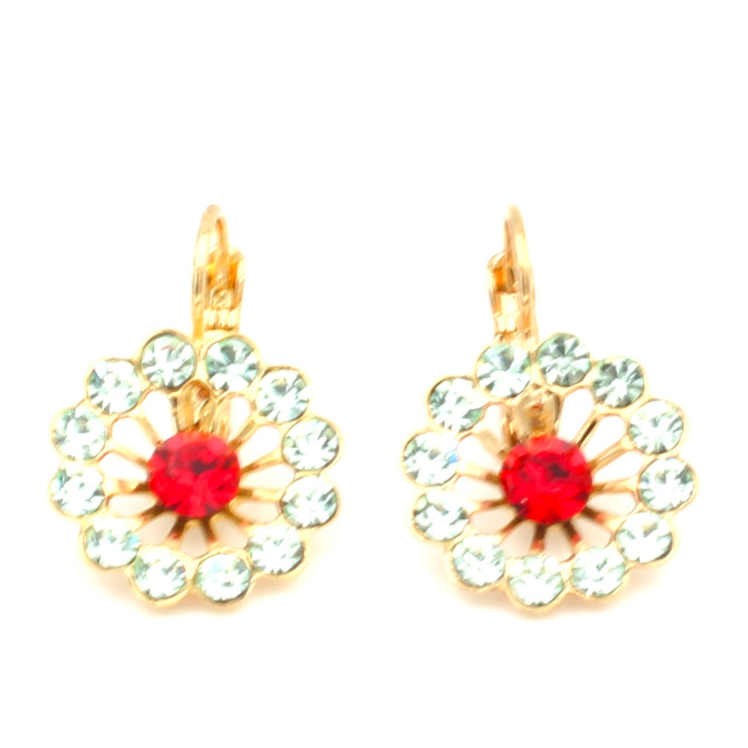 Enchanted Collection Open Flower Earrings in Yellow Gold