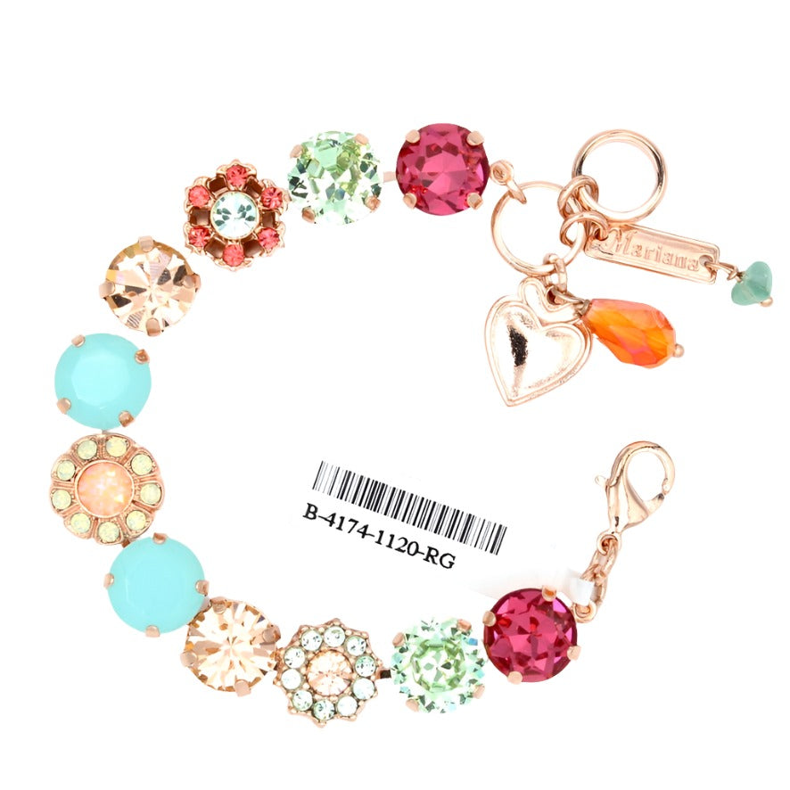 Peachy Keen Collection Lovable Crystal Bracelet in Rose Gold - MaryTyke's