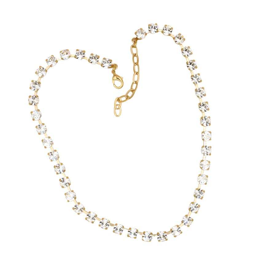 LaHola Clear 7MM Everyday Necklace in Yellow Gold - MaryTyke's