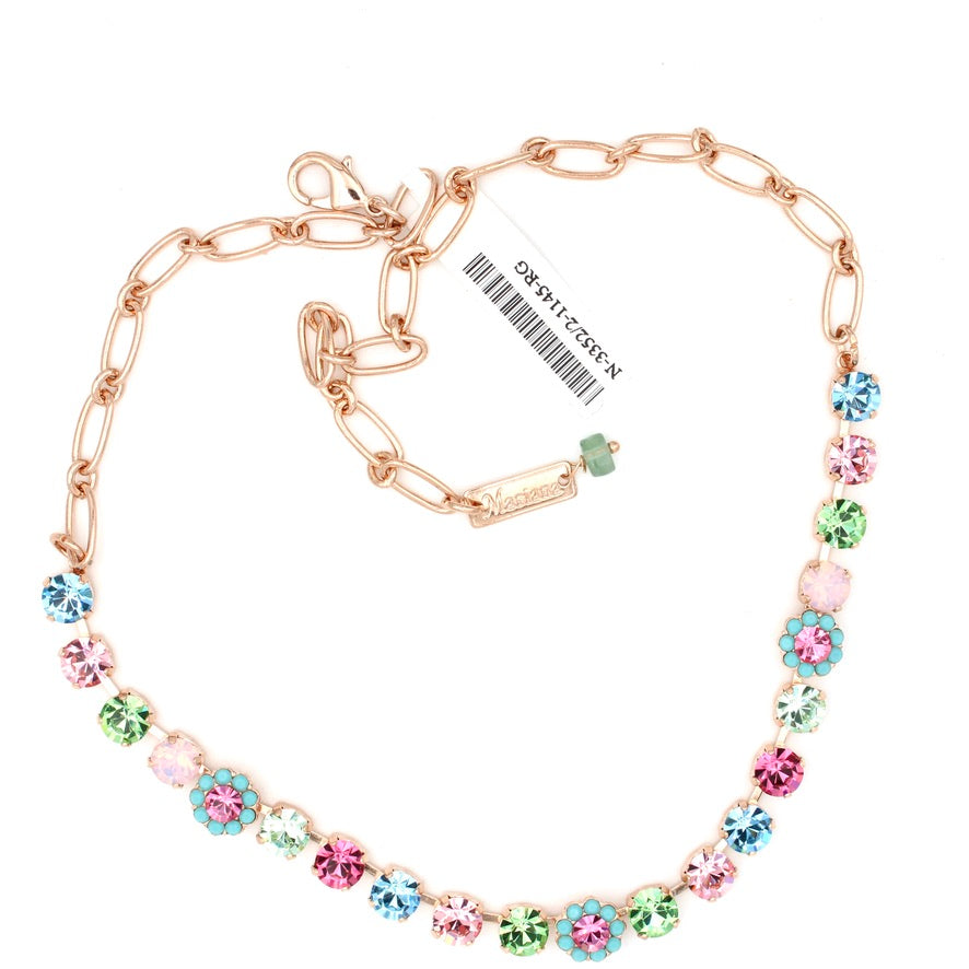 Funfetti Collection Must Have Flower Necklace in Rose Gold