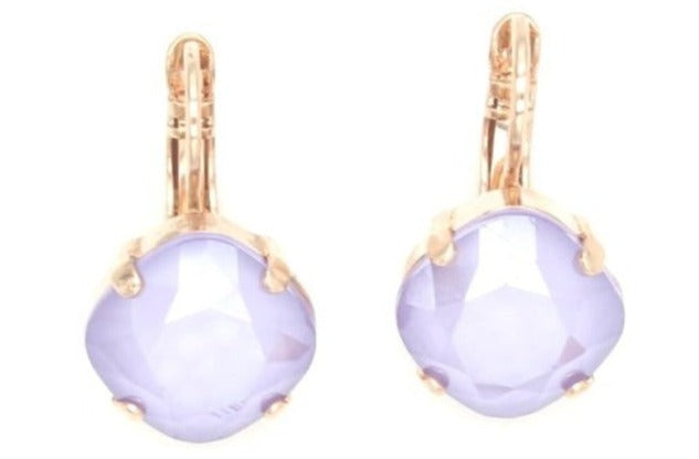 Lilac 12MM Square Earrings in Rose Gold