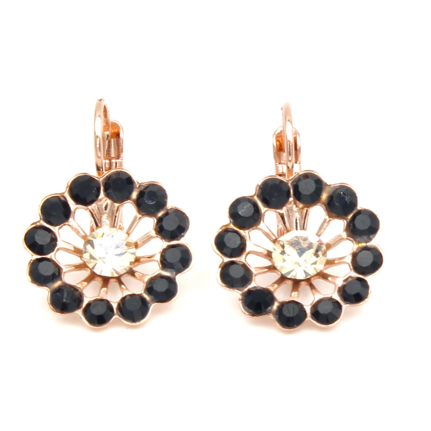 Magic Collection Open Flower Earrings in Rose Gold