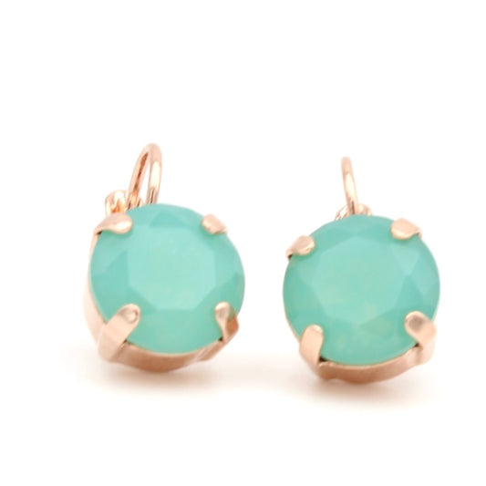 Pacific Opal 11MM Round Earrings in Rose Gold - MaryTyke's