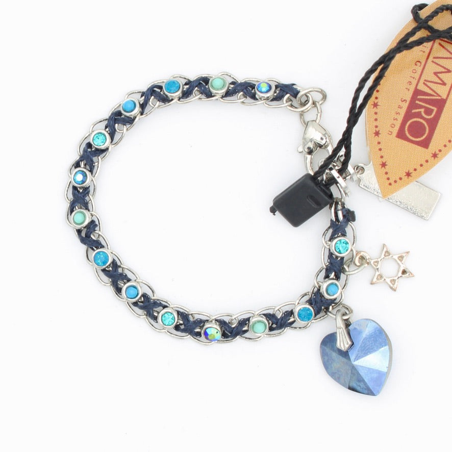 Amaro Ocean Blue Threaded Crystal Bracelet - MaryTyke's