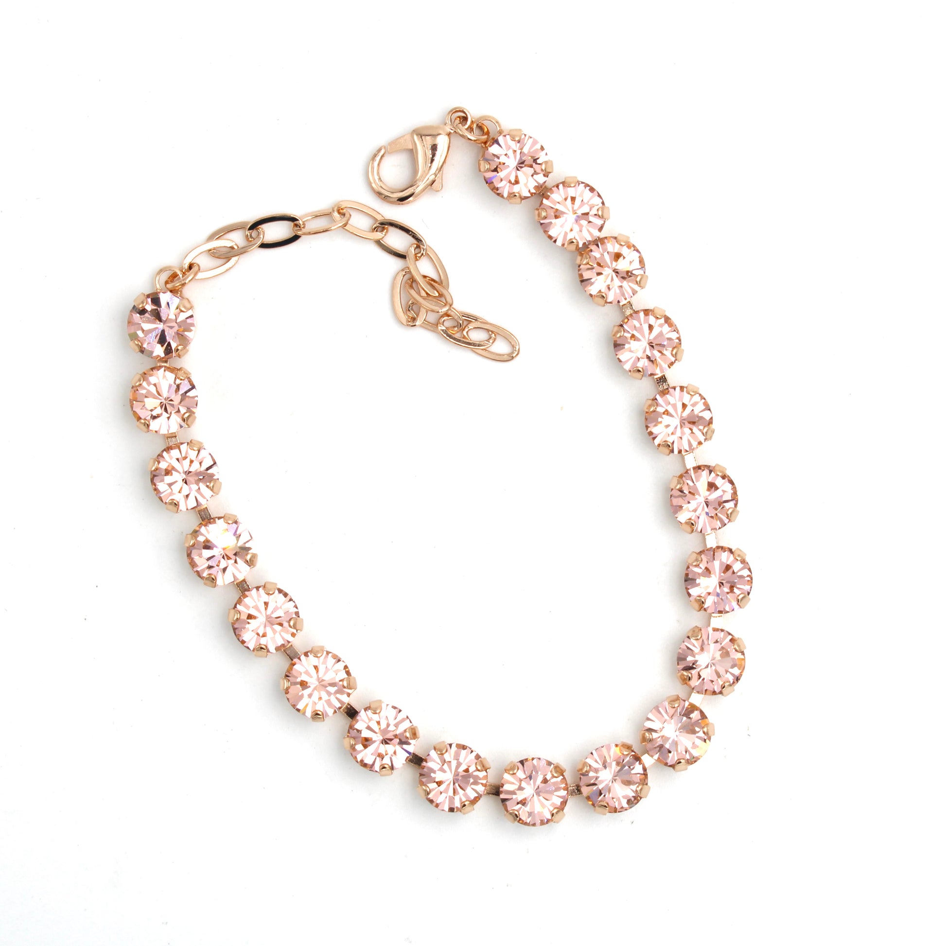 Peach Crystal Anklet in Rose Gold - MaryTyke's
