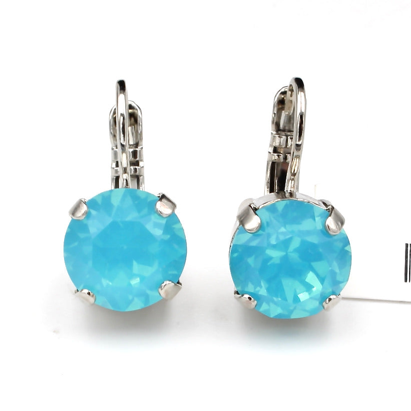 Light Aqua Opal 10MM Crystal Earrings - MaryTyke's