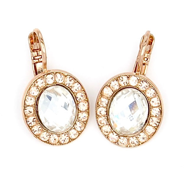 Peace Collection Oval Cluster Earrings in Rose Gold - MaryTyke's
