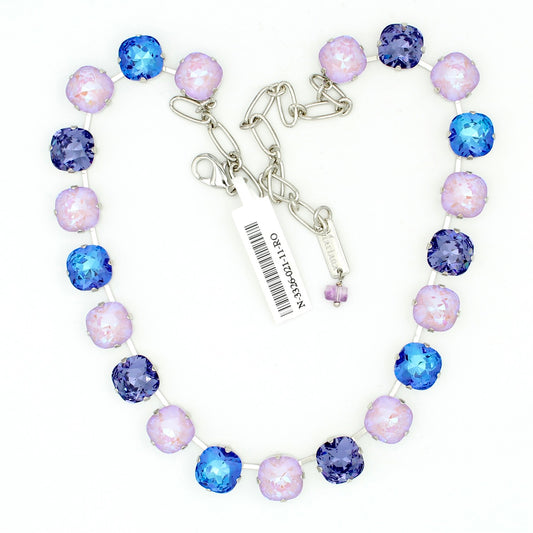 Purple Plum 12MM Square Crystal Necklace - MaryTyke's