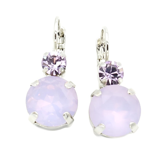 Lavender and Violet Large Double Crystal Earrings - MaryTyke's