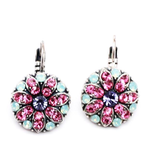 Flower Power Ornate Crystal Earrings