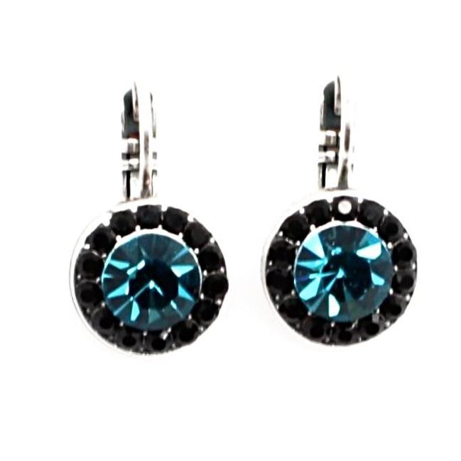Cannoli Collection Round Crystal Earrings