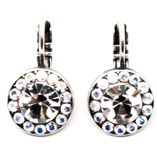 Clear Day Round Crystal Earrings - Mary's Mariana