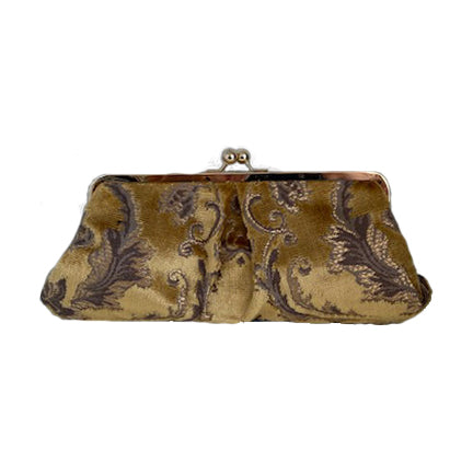 Glenda Gies Kate Gold Brocade Clutch Style Handmade Bag - MaryTyke's