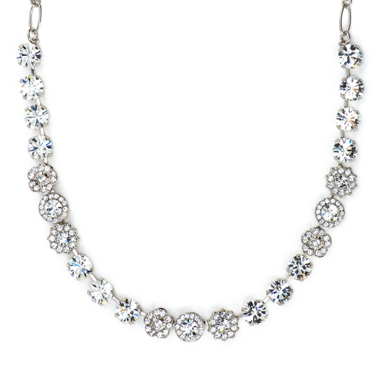 Mariana Classic Clear Lovable Crystal Necklace - All Clear Sparkly Crystals - MaryTyke's