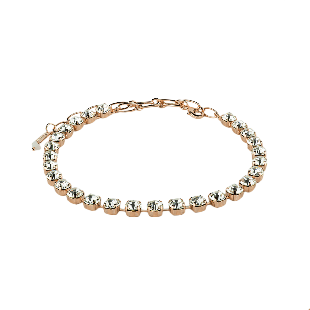 Clear Sparkly Must Have Everyday Necklace in Rose Gold