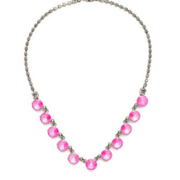 Shocking Pink Line Necklace - MaryTyke's
