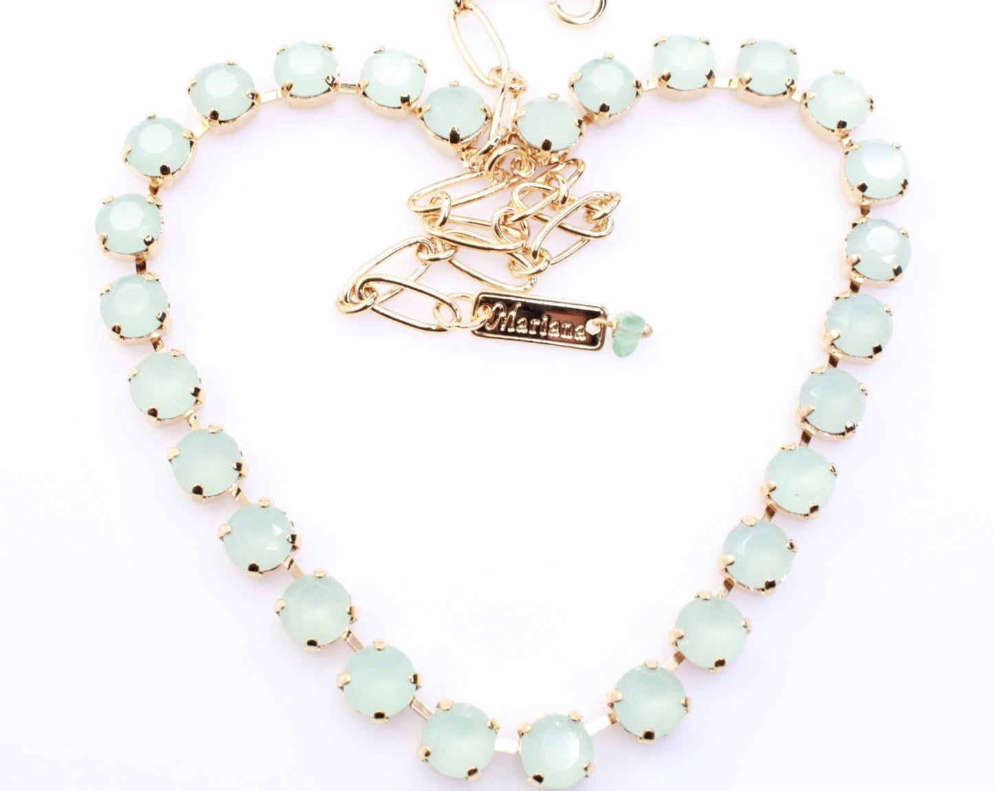 Seafoam Must Have Crystal Necklace in Gold